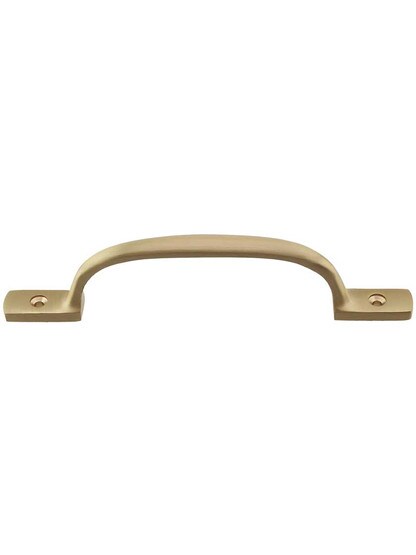 Emory Solid-Brass Cabinet Pull - 5 3/16 inch Center-to-Center in Satin Brass.
